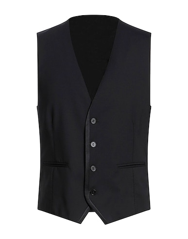 TONELLO Waistcoat Black 97% Virgin Wool, 3% Elastane