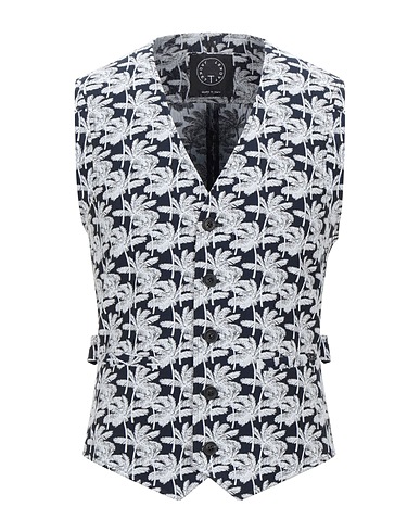 T-JACKET by TONELLO Waistcoat Midnight blue 50% Polyester, 26% Polyamide, 24% Cotton
