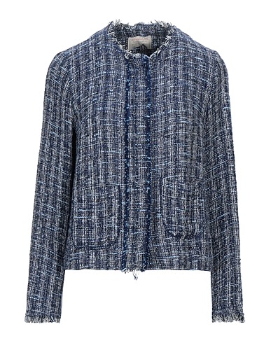 ROSSOPURO Blouson Bleu nuit 68% Coton, 26% Viscose, 5% Acrylique, 1% Autres fibres