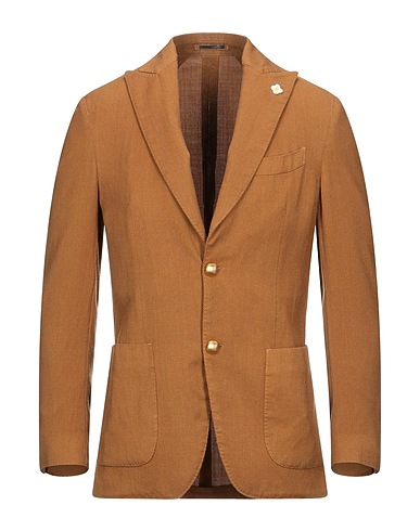 LARDINI Blazer Camel 95% Wool, 5% Silk
