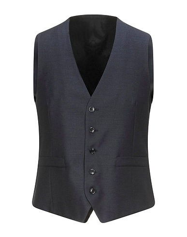 LARDINI Waistcoat Midnight blue 70% Wool, 20% Mohair wool, 10% Silk