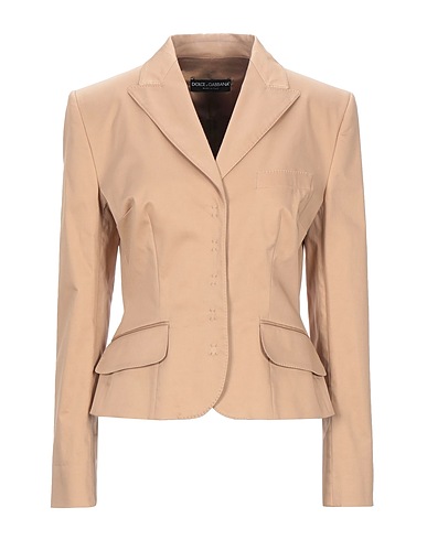 DOLCE&GABBANA Blazer Beige 98% Cotton, 2% Elastane