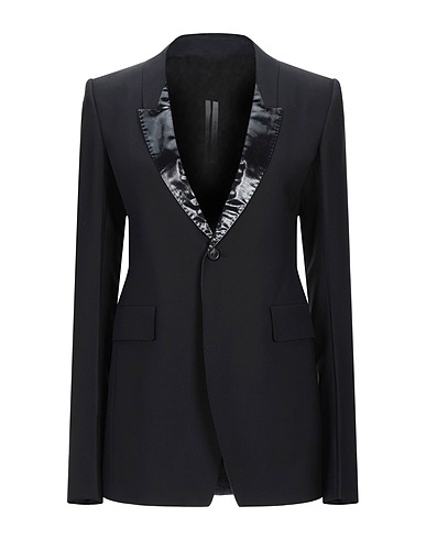 RICK OWENS Blazer Black 53% Polyester, 44% Virgin Wool, 3% Elastane