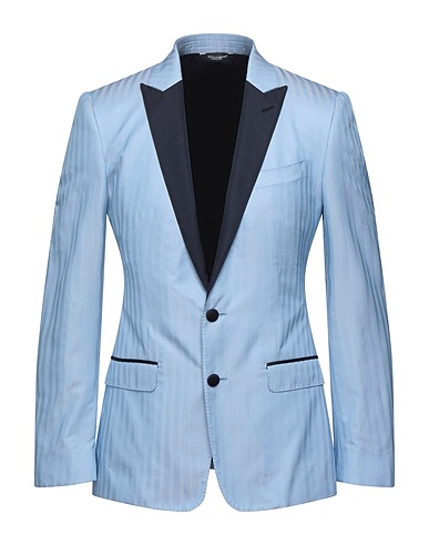 DOLCE&GABBANA Blazer Sky blue 65% Silk, 35% Polyester