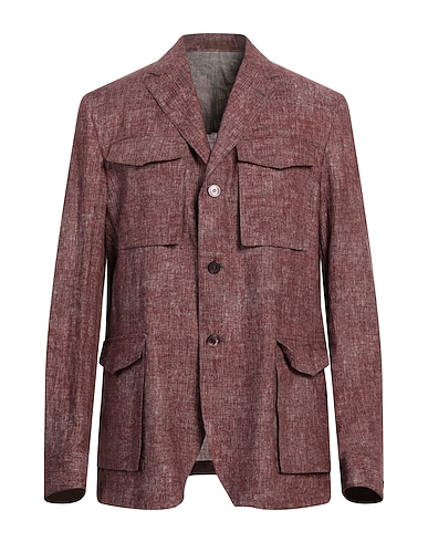 CORNELIANI ID Blazer Burgundy 100% Linen