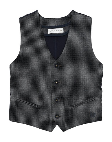 MANUEL RITZ Waistcoat Lead 94% Cotton, 6% Elastic fibres
