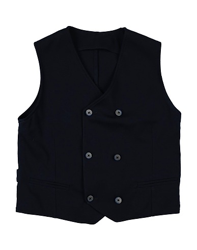 MANUEL RITZ Waistcoat Midnight blue 60% Viscose, 35% Nylon, 5% Elastane