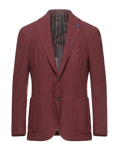 LARDINI Blazer Brick red 100% Wool