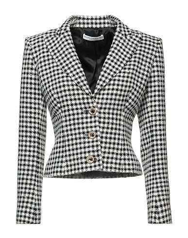 ALESSANDRA RICH Blazer White 41% Wool, 26% Cotton, 14% Polyamide, 11% Acrylic, 8% Polyester