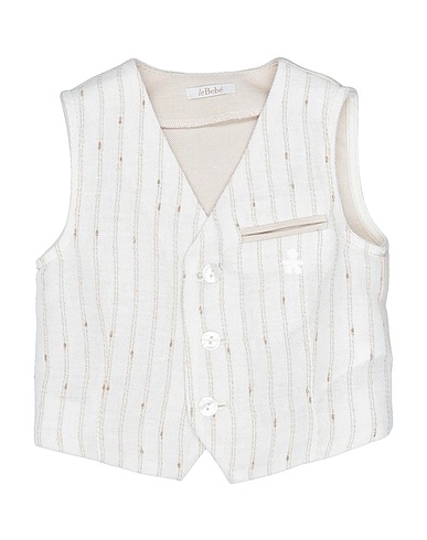 LE BEBÉ Waistcoat Ivory 50% Linen, 47% Cotton, 3% Polyamide, Viscose