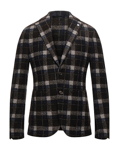 L.B.M. 1911 Blazer Dark brown 54% Acrylic, 24% Virgin Wool, 22% Polyester