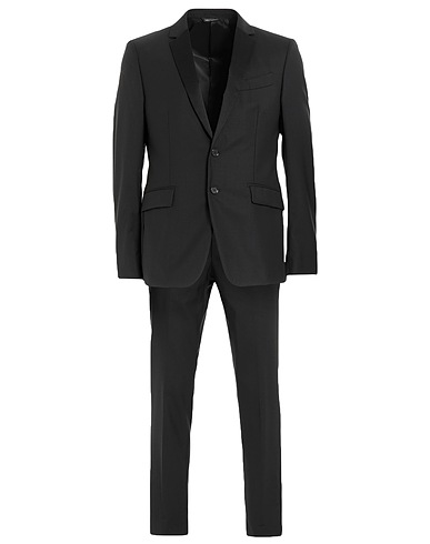 CARLO PIGNATELLI Suits Black 98% Virgin Wool, 2% Lyocell, Polyester