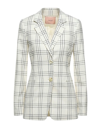 TWINSET Giacca Avorio 38% Lana, 30% Poliestere, 30% Viscosa, 2% Elastan