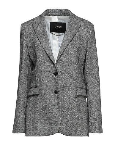 SEVENTY VENEZIA Blazer Black 78% Virgin Wool, 9% Polyamide, 9% Viscose, 3% Cashmere, 1% Elastane