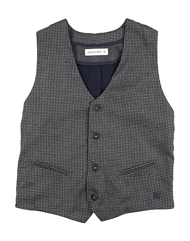 MANUEL RITZ Waistcoat Lead 94% Cotton, 6% Elastic fibres