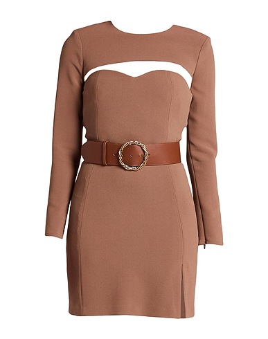 ELISABETTA FRANCHI Tubino Marrone 90% Poliammide, 10% Elastan, Fibre sintetiche