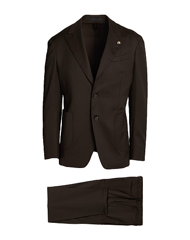 GABRIELE PASINI Suits Dark brown 100% Wool