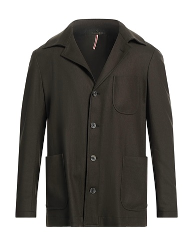 SANTANIELLO Blazer Military green 63% Wool, 30% Polyamide, 5% Cashmere, 2% Elastane