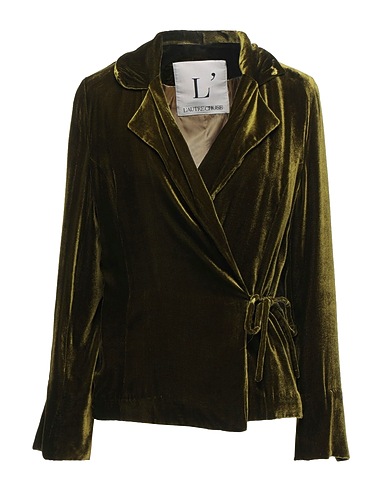 L' AUTRE CHOSE Blazer Military green 80% Viscose, 20% Silk
