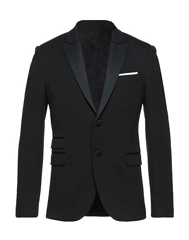 NEIL BARRETT Blazer Black 45% Acrylic, 45% Virgin Wool, 8% Polyamide, 2% Elastane