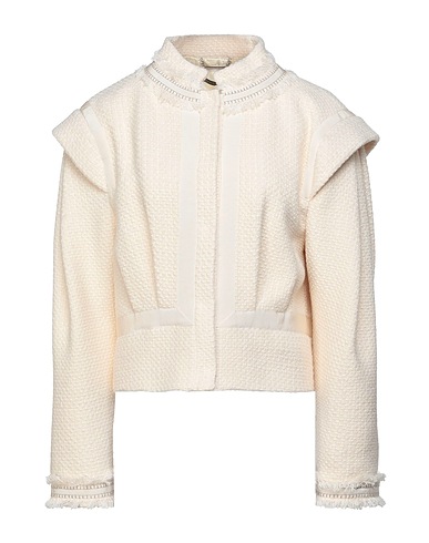 ALBERTA FERRETTI テーラードジャケット アイボリー コットン 42% / アクリル 34% / ポリエステル 21% / ナイロン 3%