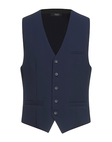 LIU •JO MAN Waistcoat Midnight blue 100% Polyester
