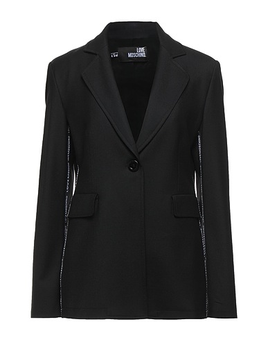 LOVE MOSCHINO Americana Negro 53% Poliéster, 43% Lana Virgen, 4% Elastán