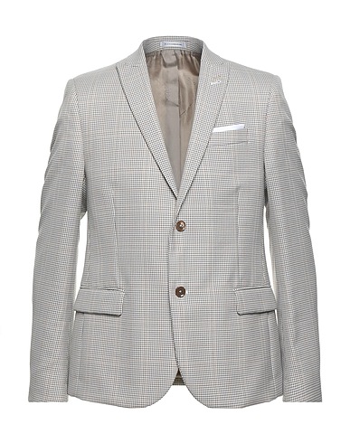 GREY DANIELE ALESSANDRINI Blazer Beige 98% Polyester, 2% Elastane