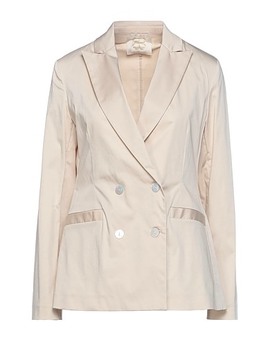TRUE ROYAL Blazer Beige 96% Cotton, 4% Elastane