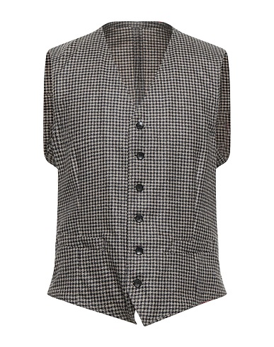 LARDINI Suit vest Beige 77% Wool, 19% Polyamide, 4% Silk