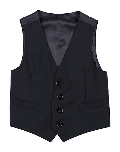 DOLCE&GABBANA Waistcoat Navy blue 53% Virgin Wool, 45% Viscose, 2% Elastane