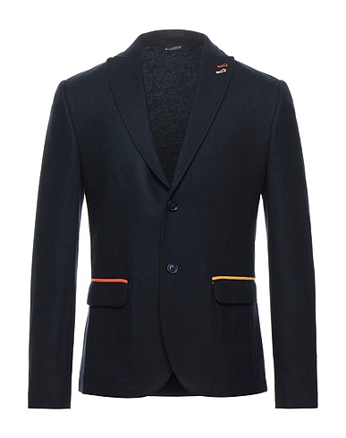 DANIELE ALESSANDRINI Blazer Midnight blue 65% Wool, 30% Polyester, 5% Other Fibres