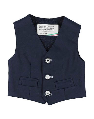 NEILL KATTER Suit vest Midnight blue 97% Cotton, 3% Elastane