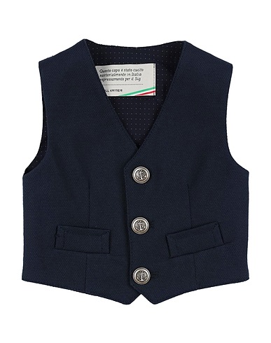 NEILL KATTER Suit vest Midnight blue 97% Cotton, 3% Elastane