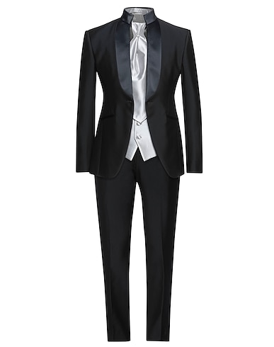CARLO PIGNATELLI CERIMONIA Suits Black 50% Acetate, 46% Viscose, 4% Elastane, Polyester