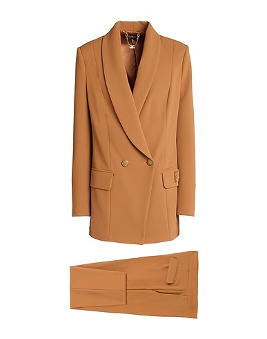 ELISABETTA FRANCHI Suit Camel 96% Polyester, 4% Elastane