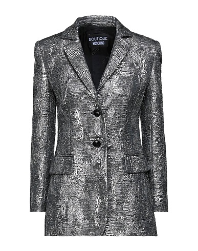 BOUTIQUE MOSCHINO Blazer Silver 41% Polyester, 24% Acrylic, 24% Wool, 11% Polyamide