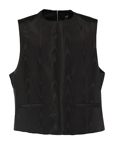 DUNHILL Waistcoat Black 100% Mulberry silk