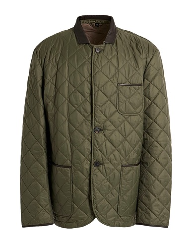 DUNHILL Blazer Military green 100% Polyamide, Lambskin
