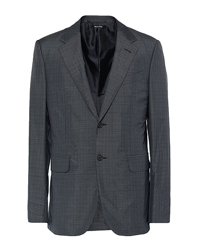 DUNHILL Blazer Midnight blue 67% Wool, 33% Mulberry silk