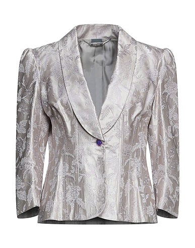 MCQUEEN Blazer Light grey 100% Silk