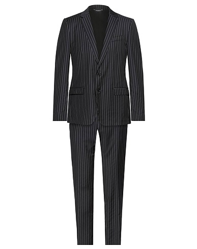 DOLCE&GABBANA Suits Black 98% Virgin Wool, 2% Cotton