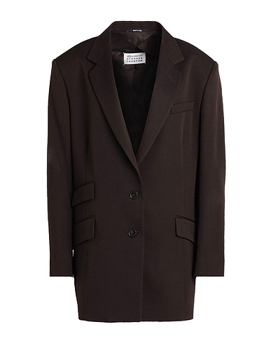 MAISON MARGIELA Blazer Dark brown 100% Wool