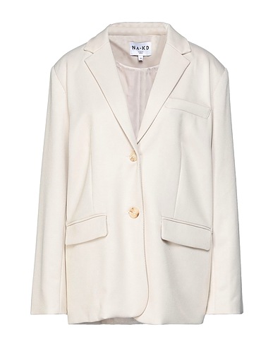 NA-KD Blazer Beige 81% Polyester, 18% Viscose, 1% Elastane
