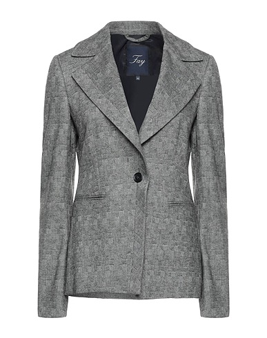 FAY Jackett Grau 34% Polyester, 33% Viskose, 32% Wolle, 1% Elastan