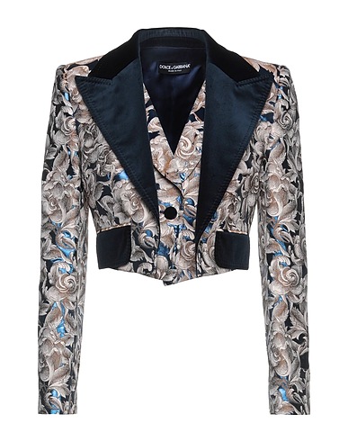 DOLCE&GABBANA Blazer Beige 39% Polyester, 30% Viscose, 20% Cotton, 10% Metallic fiber, 1% Elastane