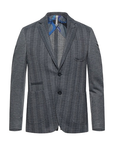 GIACCHE' Blazer Blu notte 57% Poliestere, 43% Cotone