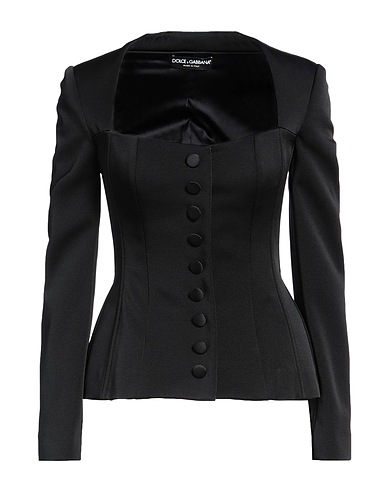 DOLCE&GABBANA Jacket Black 60% Acetate, 38% Polyamide, 2% Elastane