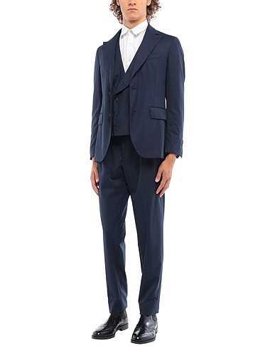 GABRIELE PASINI Suits Blue 69% Wool, 29% Polyester, 2% Elastane