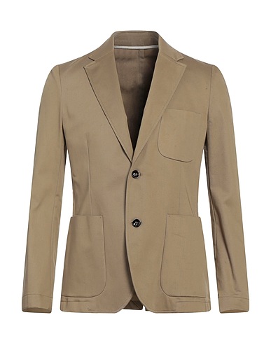 PAOLO PECORA Blazer Sage green 97% Cotton, 3% Elastane